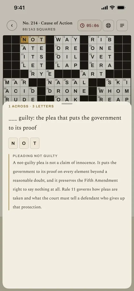 A doctrine note explaining the legal term behind an answer